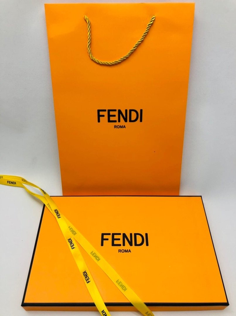 Платок Fendi шелковый с геометрическим принтом - фото 3 - id-p99233596