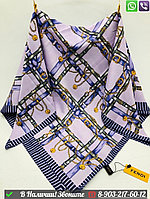 Платок Fendi шелковый с геометрическим принтом Фиолетовый