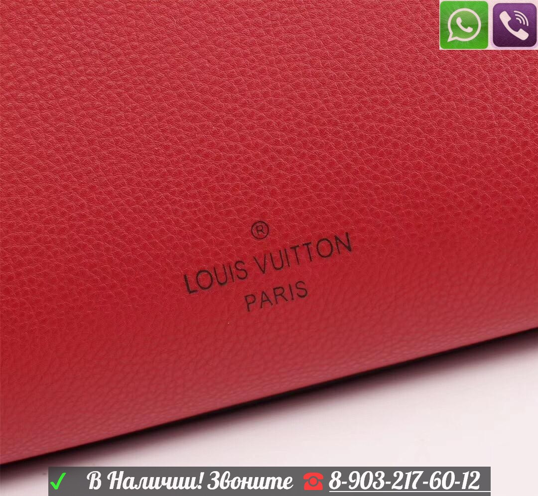 Сумка женская Louis Vuitton On my side двухцветная Красный - фото 8 - id-p99226029