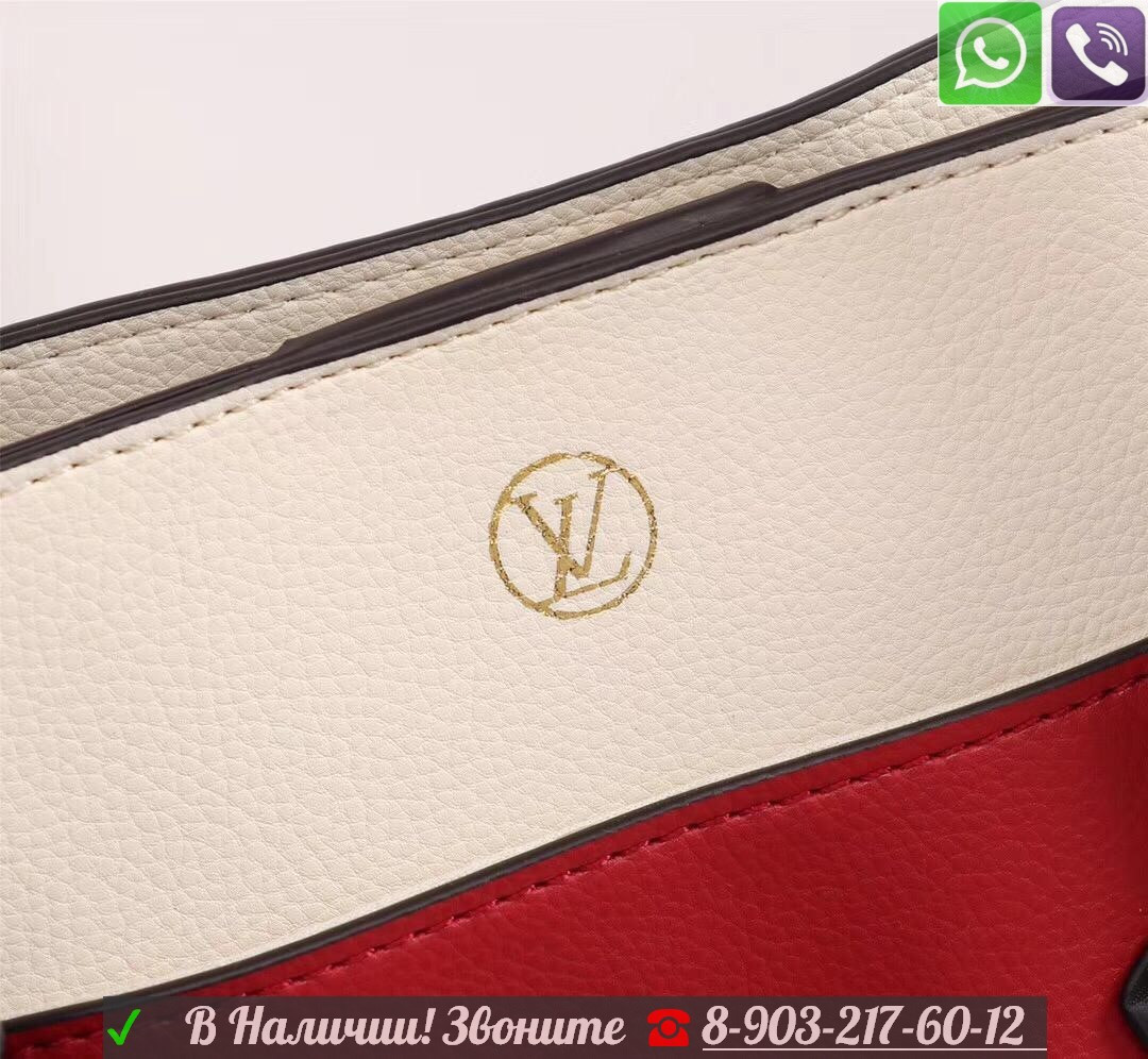 Сумка женская Louis Vuitton On my side двухцветная Красный - фото 9 - id-p99226029