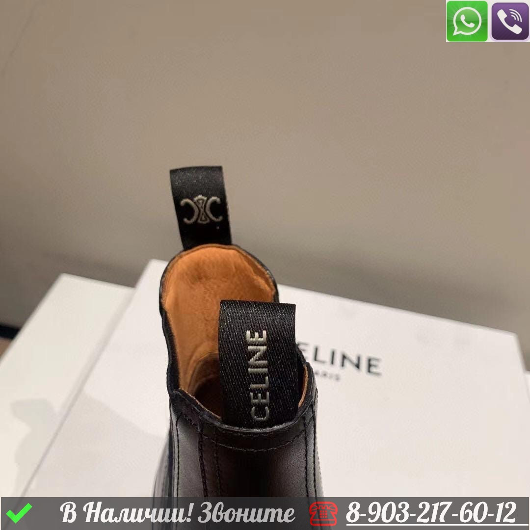 Ботинки Celine черные - фото 3 - id-p99231630