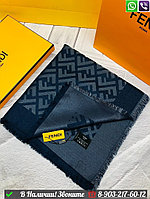 Платок Fendi с логотипом Синий