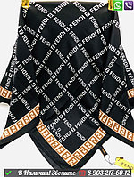 Платок Fendi шелковый с логотипом