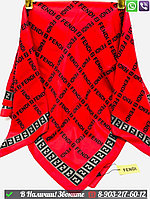 Платок Fendi шелковый с логотипом Красный