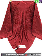 Платок Burberry шелковый с логотипом Красный