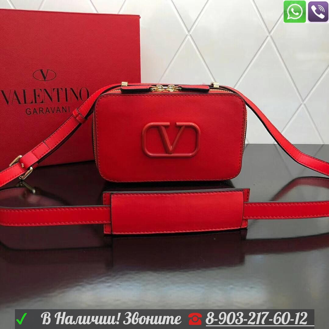 Клатч Valentino Garavani vlogo красный бордовый Черный - фото 9 - id-p99226104