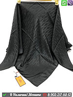 Платок Hermes шелковый с логотипом Черный