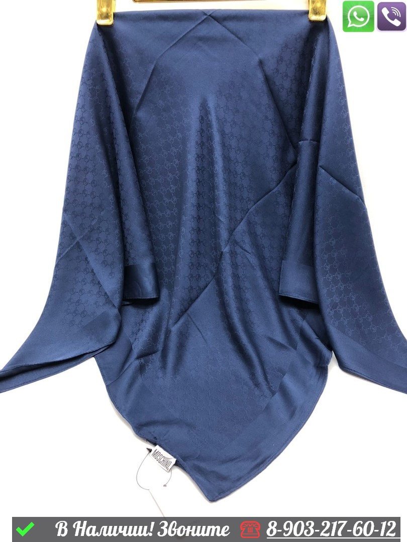 Платок Moschino шелковый с логотипом - фото 3 - id-p99233687
