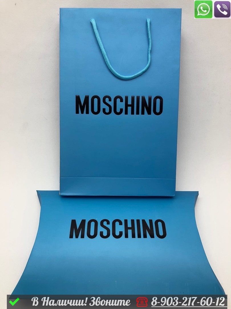 Платок Moschino шелковый с логотипом - фото 9 - id-p99233687