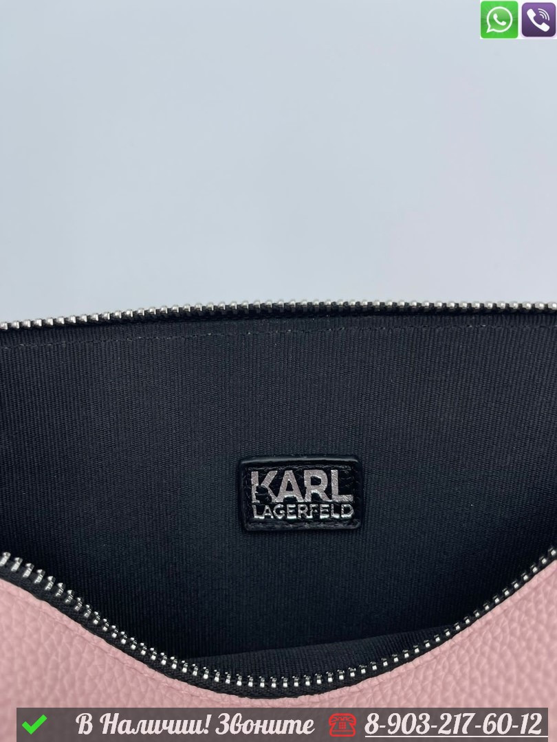 Сумка Karl Lagerfeld SKUARE пудровая - фото 9 - id-p99230705
