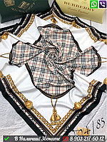 Платок Burberry с принтом цепочек Белый