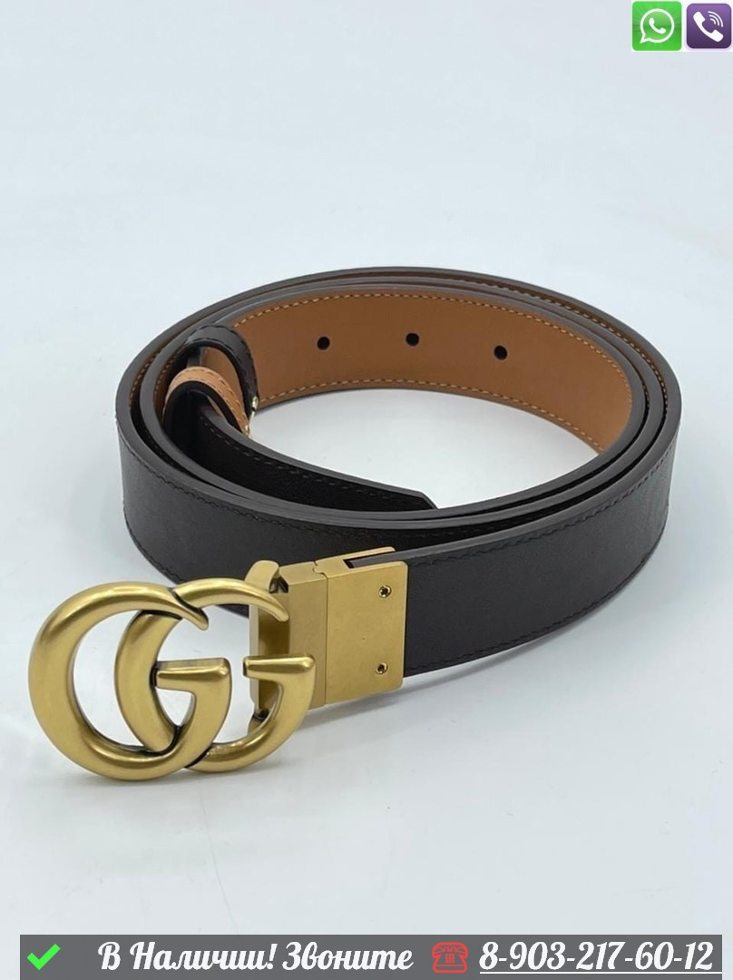 Ремень Gucci двухсторонний - фото 4 - id-p99229690