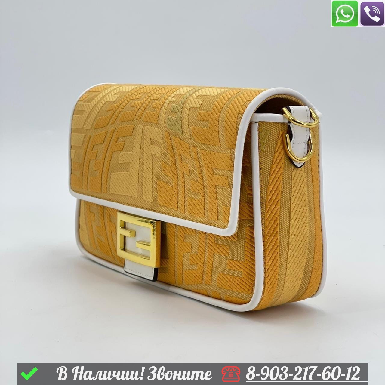 Сумка Fendi Baguette тканевая - фото 3 - id-p99229711