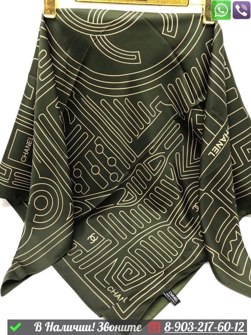 Платок Chanel шелковый с абстрактным узором - фото 1 - id-p99233727