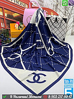 Платок Chanel шелковый с геометрическим принтом