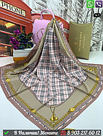 Платок Burberry шелковый с геометрическим узором Бежевый