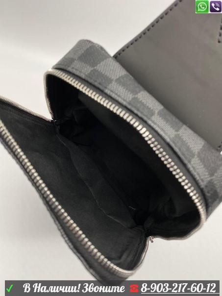 Рюкзак Louis Vuitton Sling Avenue Мужская барсетка через плечо Черный - фото 2 - id-p99226222