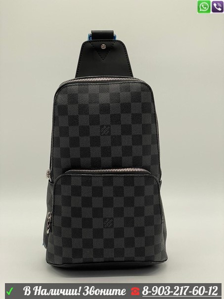 Рюкзак Louis Vuitton Sling Avenue Мужская барсетка через плечо Черный - фото 4 - id-p99226222
