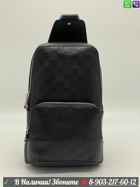 Рюкзак Louis Vuitton Sling Avenue Мужская барсетка через плечо Черный - фото 5 - id-p99226222