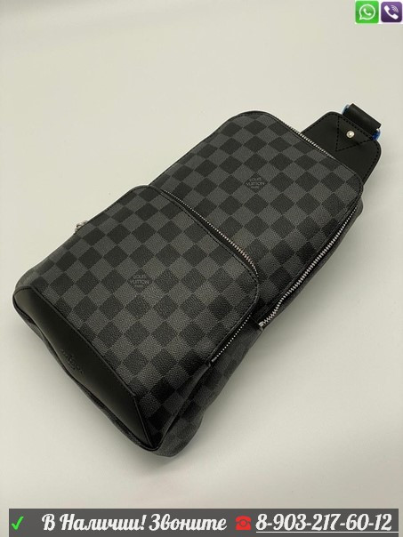 Рюкзак Louis Vuitton Sling Avenue Мужская барсетка через плечо Черный - фото 6 - id-p99226222