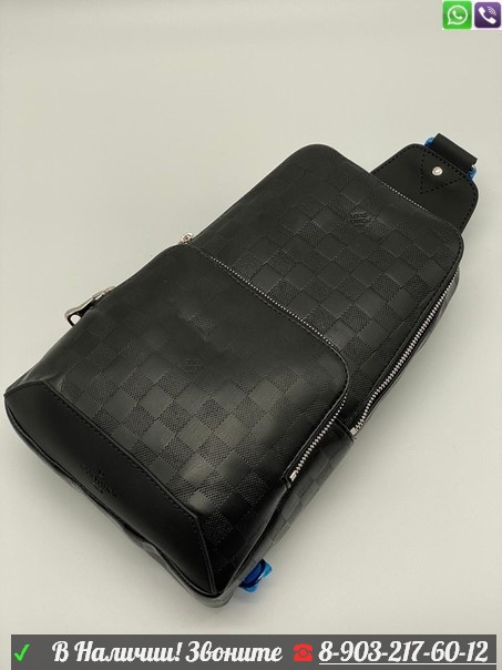 Рюкзак Louis Vuitton Sling Avenue Мужская барсетка через плечо Черный - фото 7 - id-p99226222