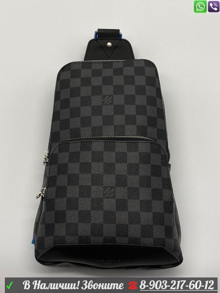 Рюкзак Louis Vuitton Sling Avenue Мужская барсетка через плечо Черный - фото 8 - id-p99226222