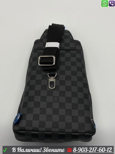 Рюкзак Louis Vuitton Sling Avenue Мужская барсетка через плечо Черный - фото 9 - id-p99226222