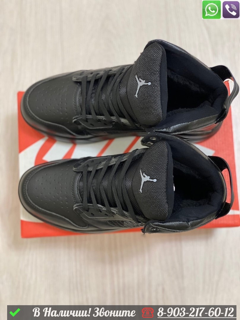 Кроссовки Nike Air Jordan 6 Retro зимние черные - фото 3 - id-p99231812