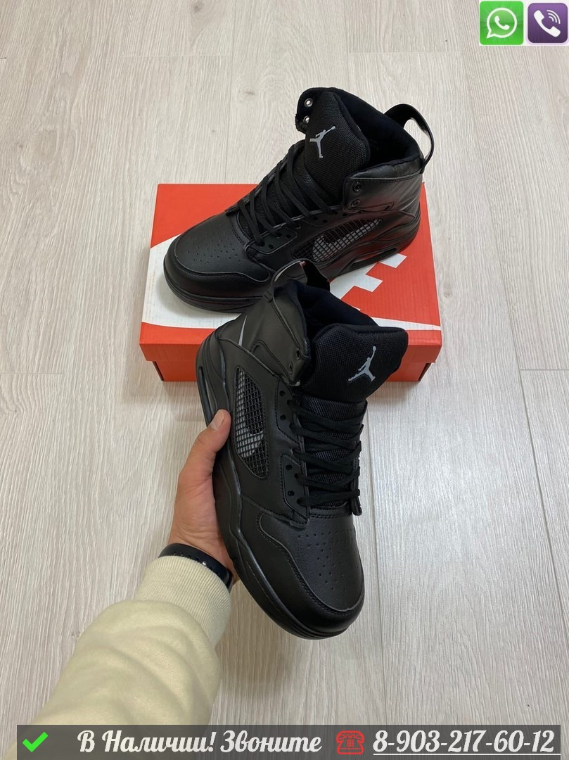 Кроссовки Nike Air Jordan 6 Retro зимние черные - фото 6 - id-p99231812