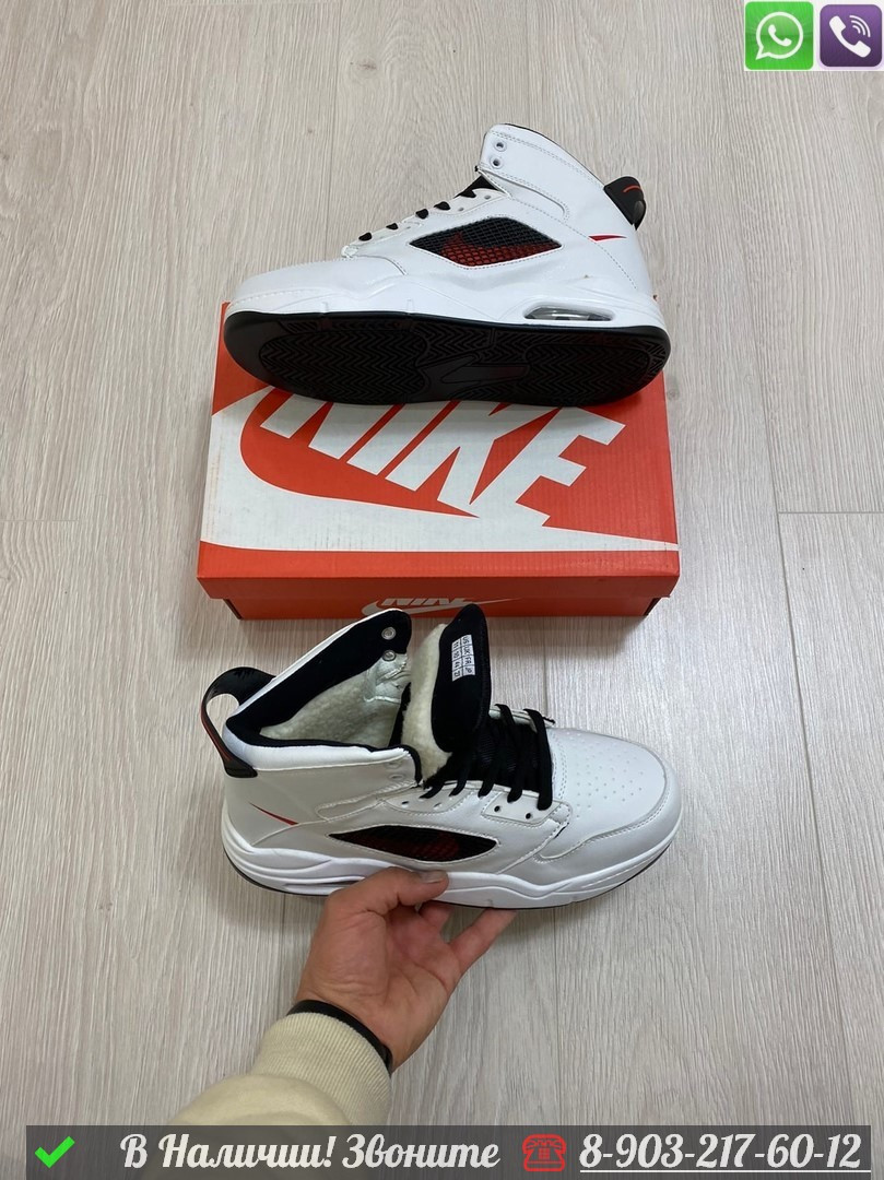 Кроссовки Nike Air Jordan 6 Retro зимние белые - фото 5 - id-p99231813