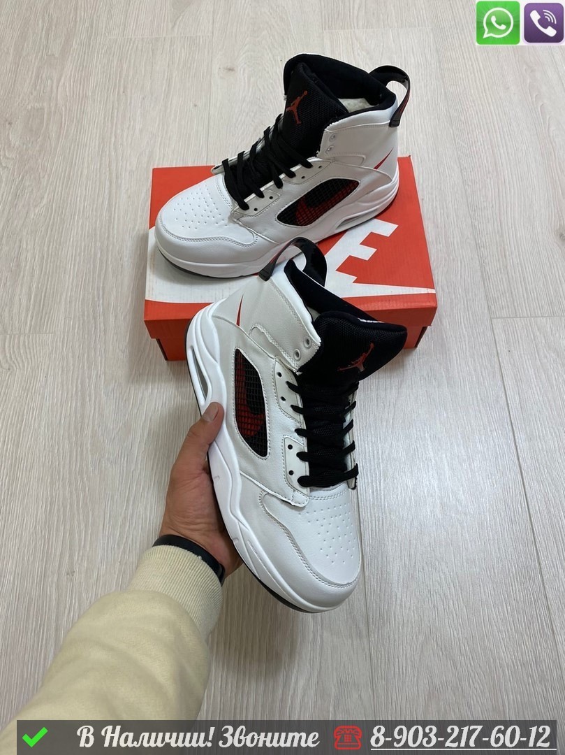 Кроссовки Nike Air Jordan 6 Retro зимние белые - фото 6 - id-p99231813