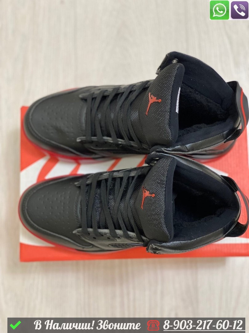 Кроссовки Nike Air Jordan 6 Retro зимние черные - фото 3 - id-p99231814