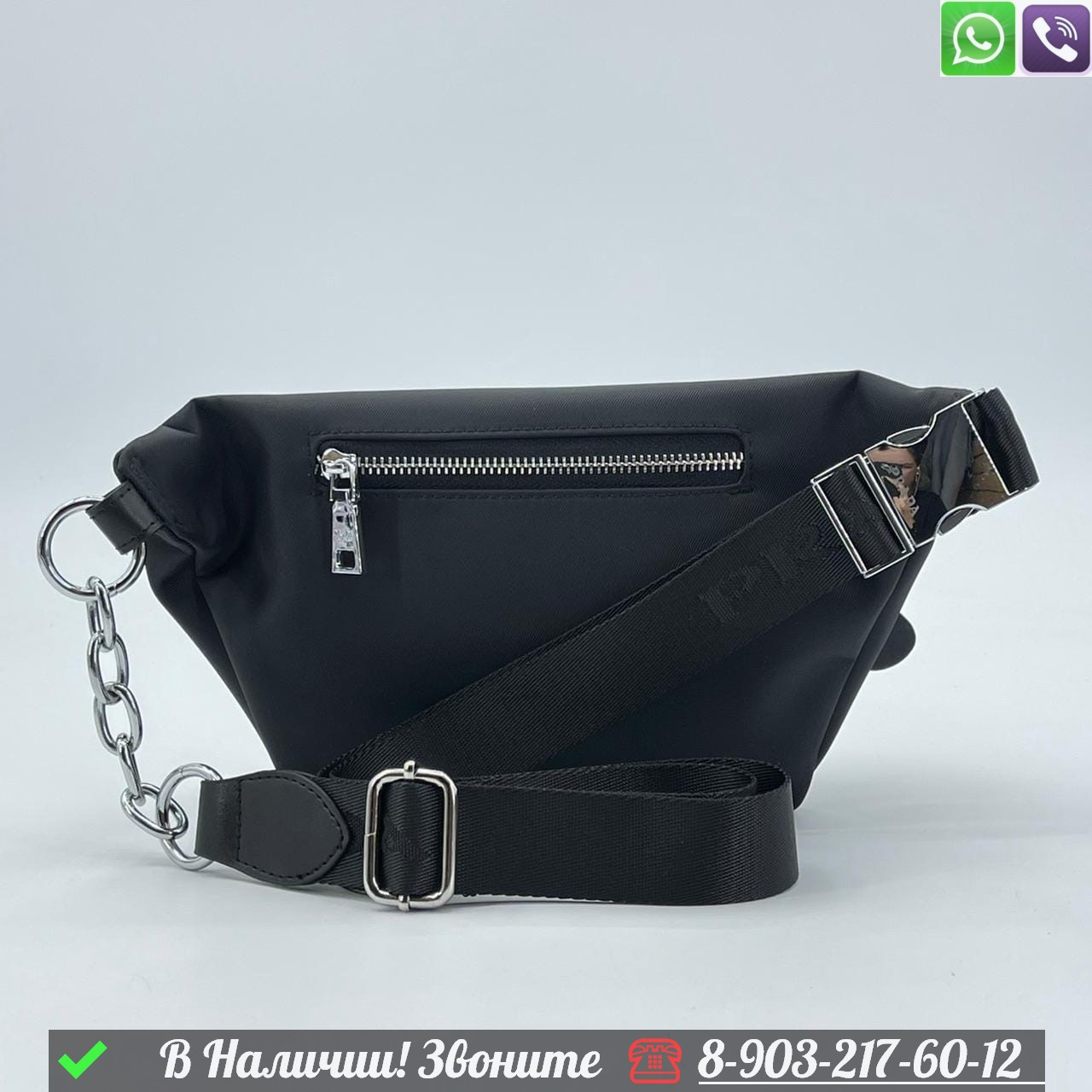 Поясная сумка Prada черная - фото 4 - id-p99229783