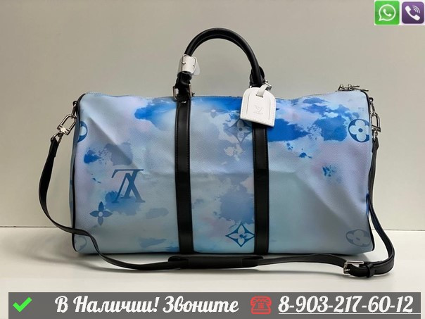 Дорожная сумка Louis Vuitton Keepall 50 с разноцветными квадратами - фото 5 - id-p99227875
