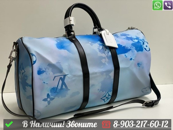 Дорожная сумка Louis Vuitton Keepall 50 с разноцветными квадратами - фото 6 - id-p99227875