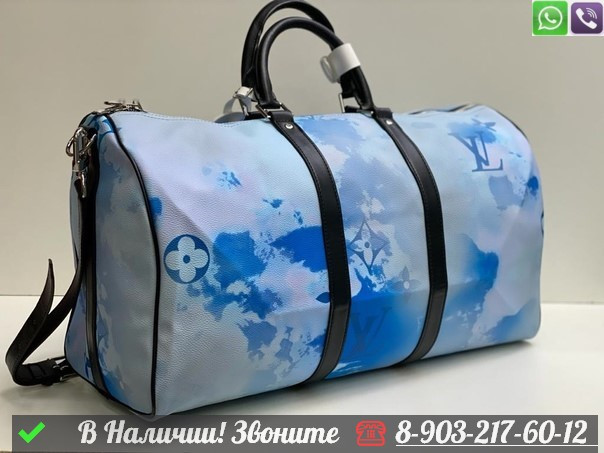 Дорожная сумка Louis Vuitton Keepall 50 с разноцветными квадратами - фото 7 - id-p99227875
