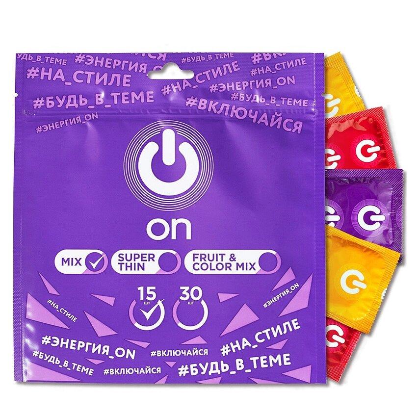 Купить Презервативы ON № 12+3 Mix - микс (ширина 54 мм) в Алматы от ...