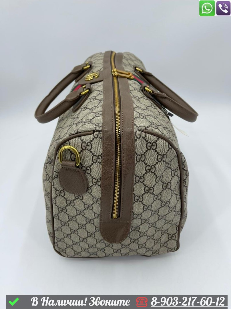Дорожная сумка Gucci Ophidia коричневая - фото 6 - id-p99229801