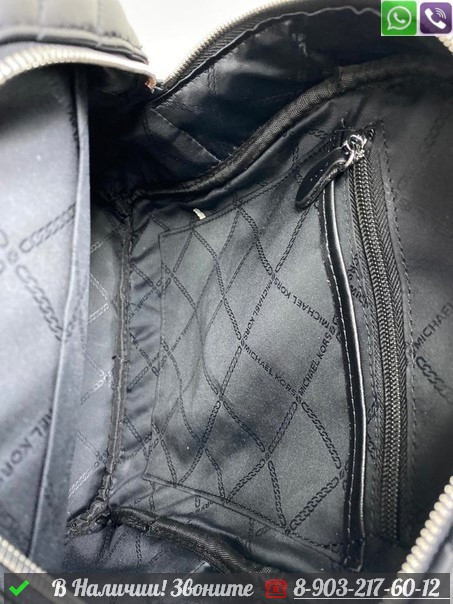 Рюкзак Michael Kors кожаный черный - фото 4 - id-p99227901