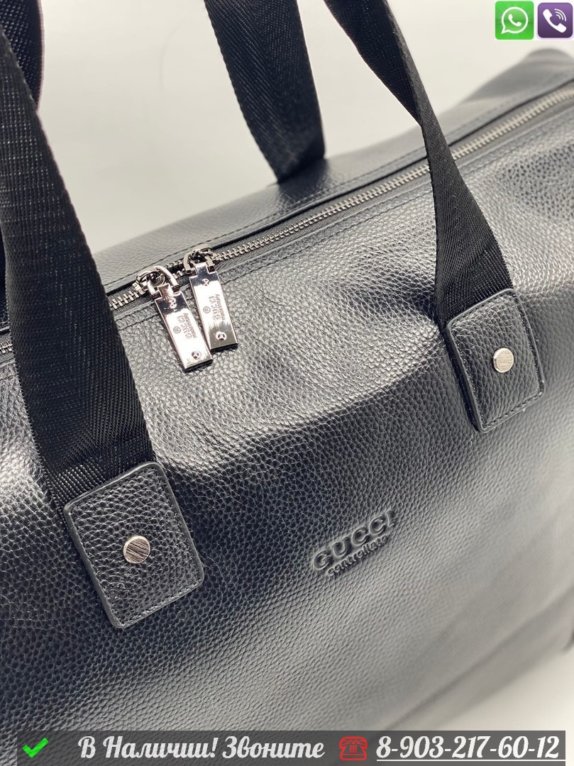 Дорожная сумка Gucci черная - фото 4 - id-p99230822