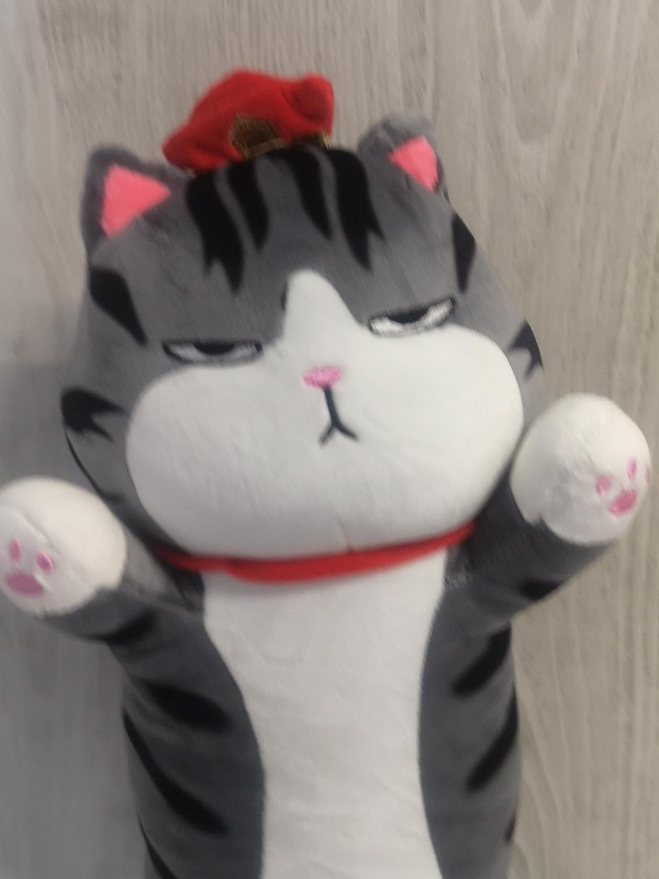Мягкая игрушка подушка кот-батон 86 см. / Кот сосиска / Большой кот батон