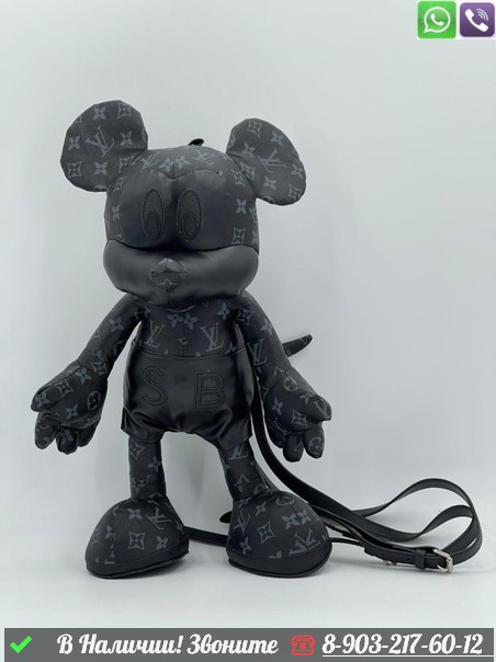 Рюкзак Louis Vuitton Mickey Mouse черный Голубой (id 99227968)