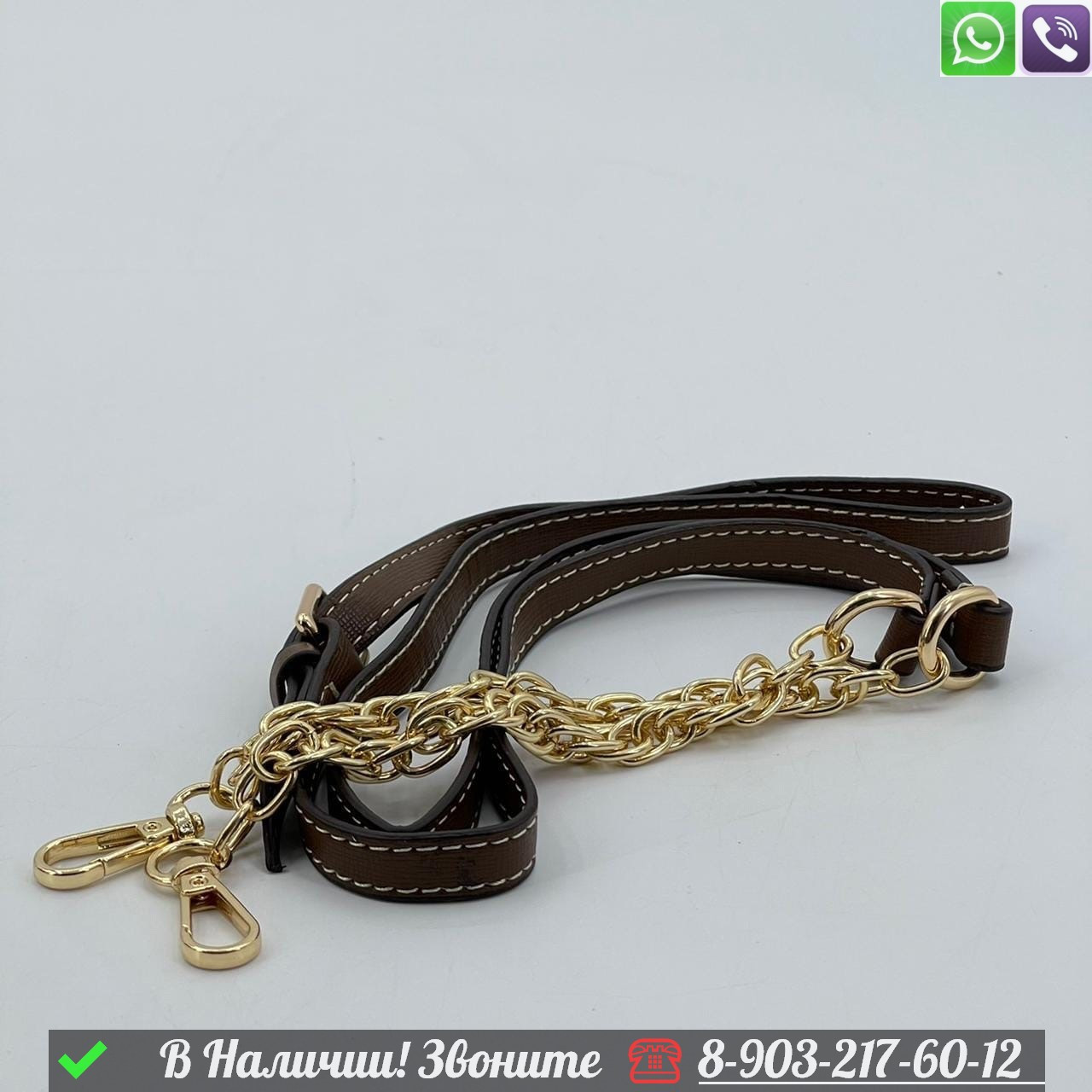 Мини сумка Gucci коричневая под телефон - фото 8 - id-p99229865