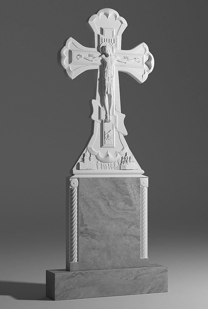 Памятник стела Крест распятие тумба заветки - фото 1 - id-p99236722