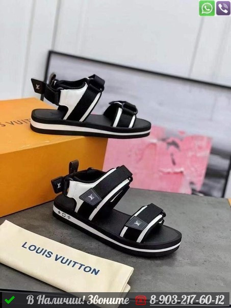 Сандалии Louis Vuitton Arcade тканевые Черный - фото 6 - id-p99227974