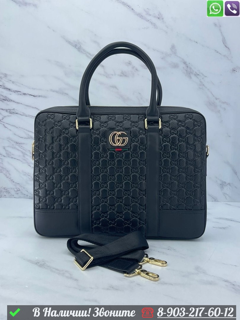 Портфель Gucci черный - фото 1 - id-p99231904