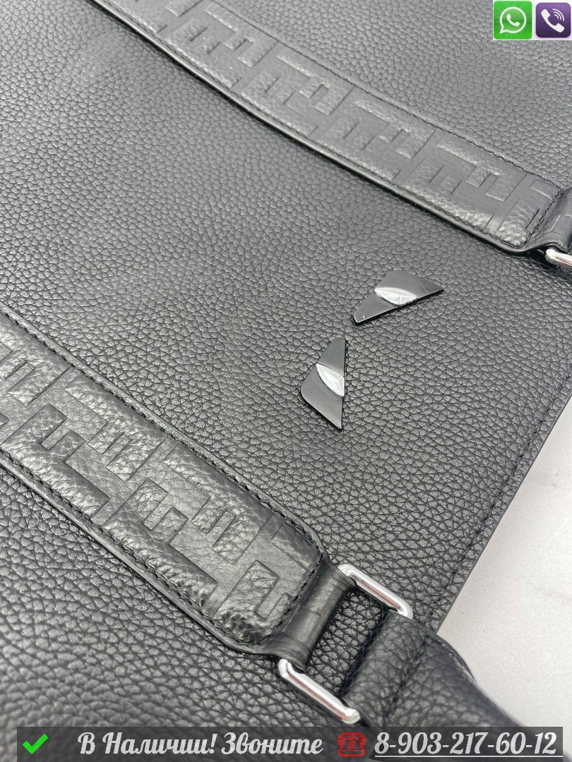 Портфель Fendi кожаный черный - фото 6 - id-p99231907