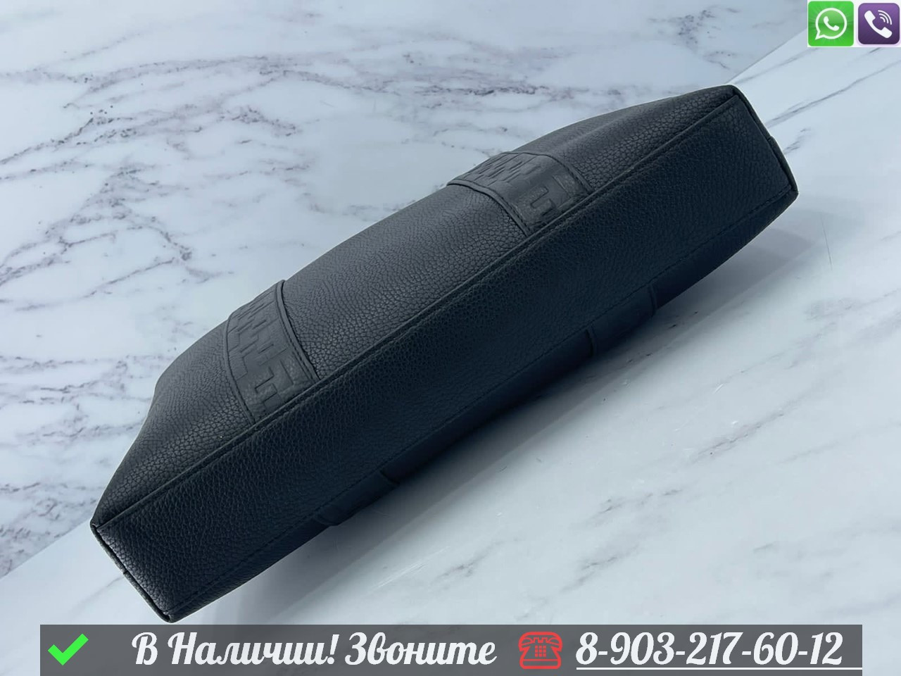 Портфель Fendi кожаный черный - фото 8 - id-p99231907