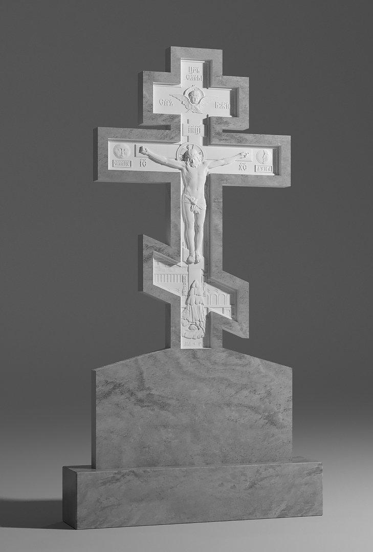 Памятник из мрамора Крест 4