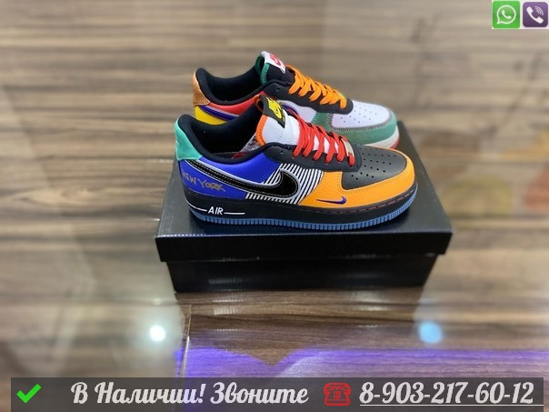 Кроссовки Nike Air Force 1 What The NY черные - фото 2 - id-p99227996